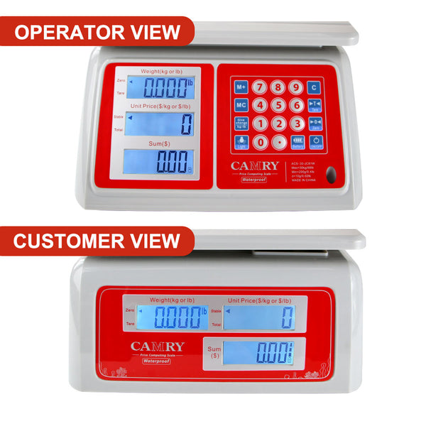 Digital Glass Bathroom Scale with Red LCD Display