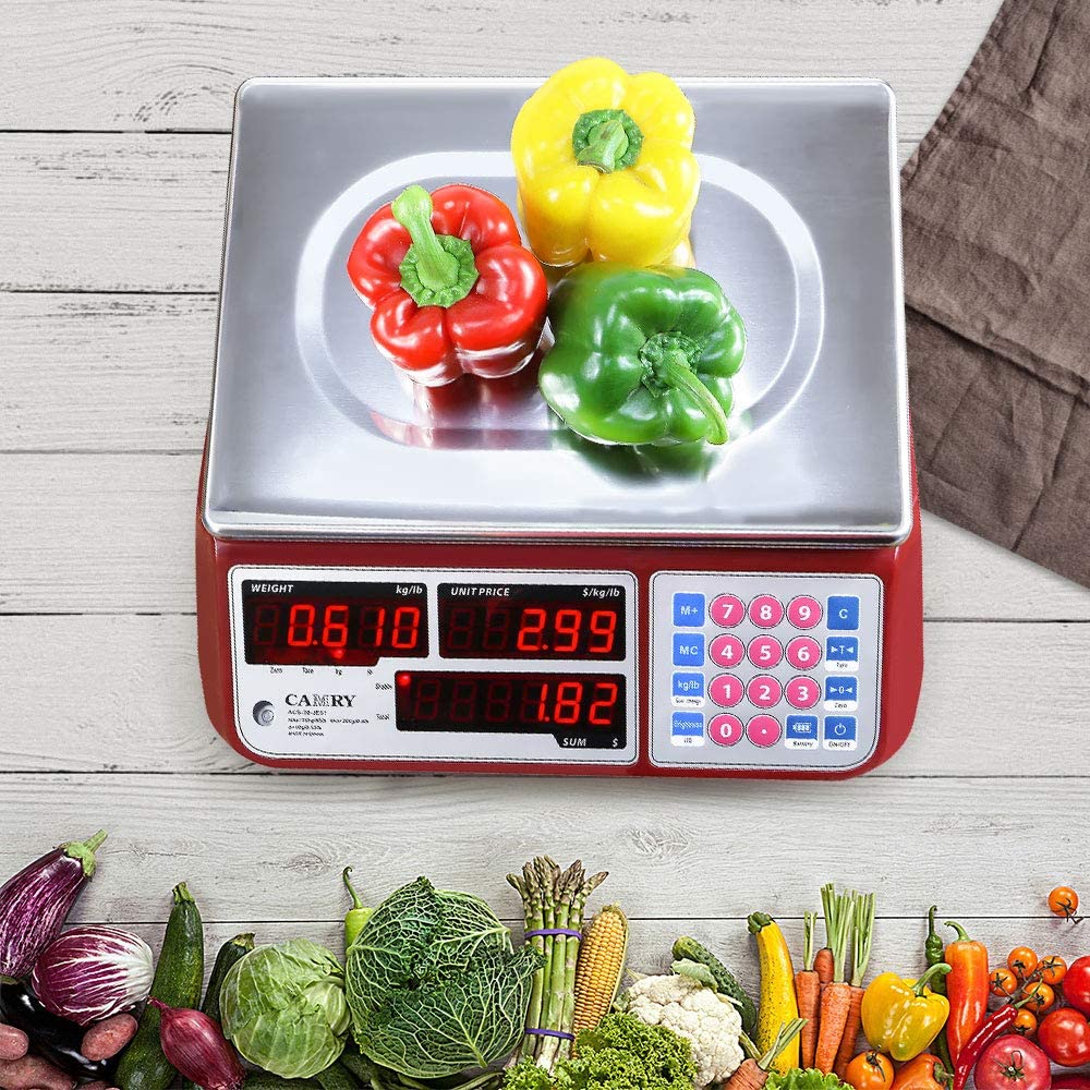 Camry Digital Commercial Price Scale 66Lb Large Display