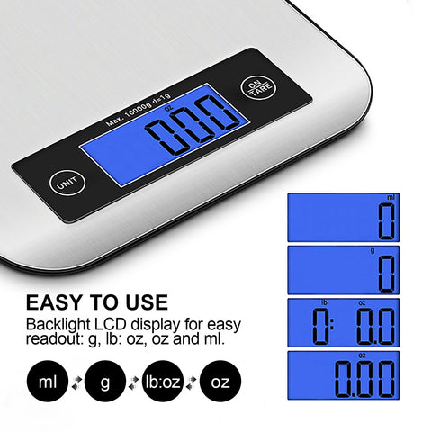 Ludlz Food Scale Digital Weight Grams and oz, Kitchen Scale for Cooking  Baking, Precise Graduation, LCD Precision Measure Tool Kitchen Electronic