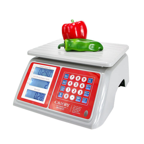 Waterproof Price Computing Scale IP68, 66lb Digital Commercial Food Meat  Produce Weight Scale with Green LCD Display