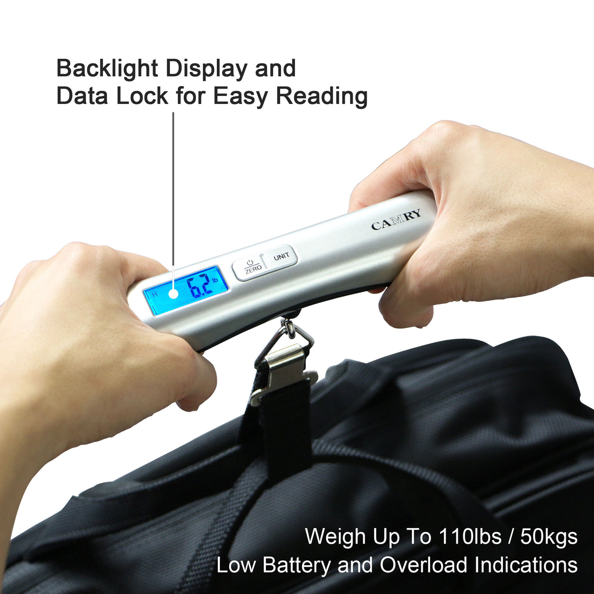 Camry Digital Luggage Scale Backlight 110lbs